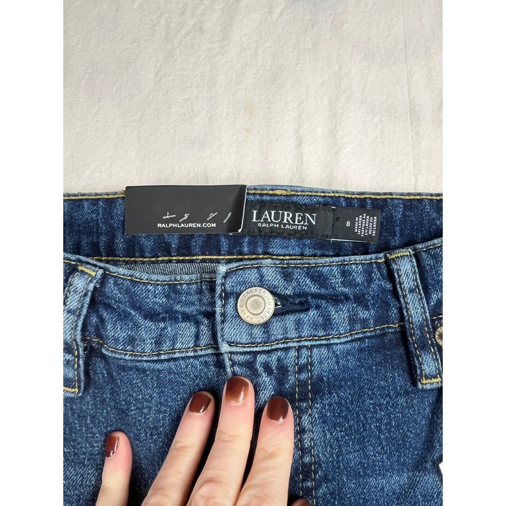Lauren Ralph‎ Lauren High-Rise Straight Ankle Jeans Blue Comfort Stretch 8 29 - Picture 3 of 6